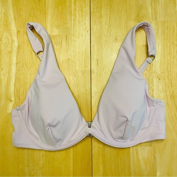 Athleta Lavender Bra Cup Plunge Bikini Top - Picture 1 of 5